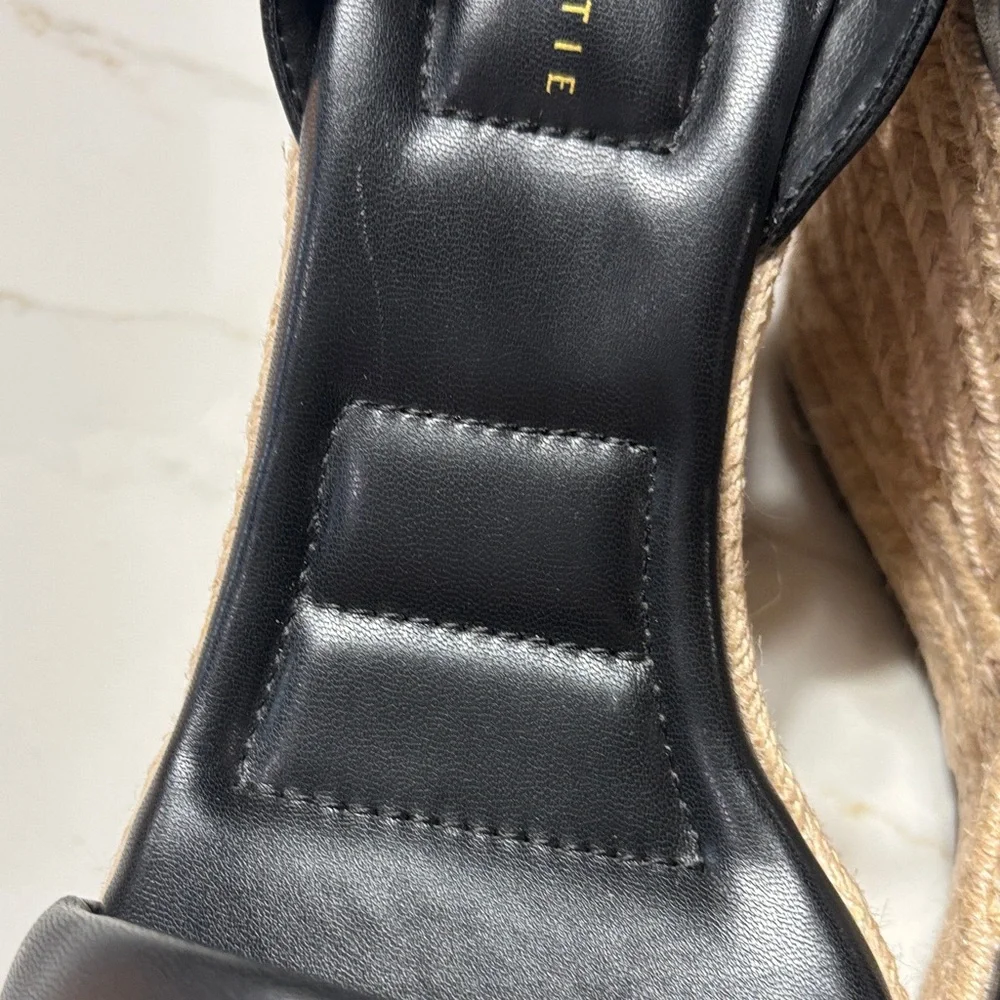 Kelly & Katie Black Espadrille Wedges